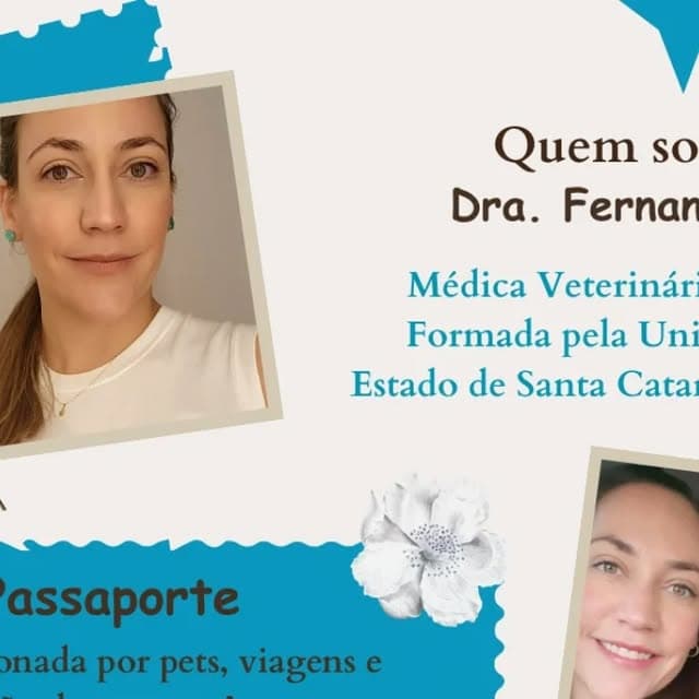 Quem está por trás da PetPassaporte?
Eu! Dra. Fernanda ou Fer ❤️
Sou médica veterinária formada desde 2011 e trabalho exclusivamente com viagens desde 2017. A Pet Passaporte surgiu de um sonho de unir todas as minhas paixões: pets, viagens, relações humanas e as histórias de vocês.